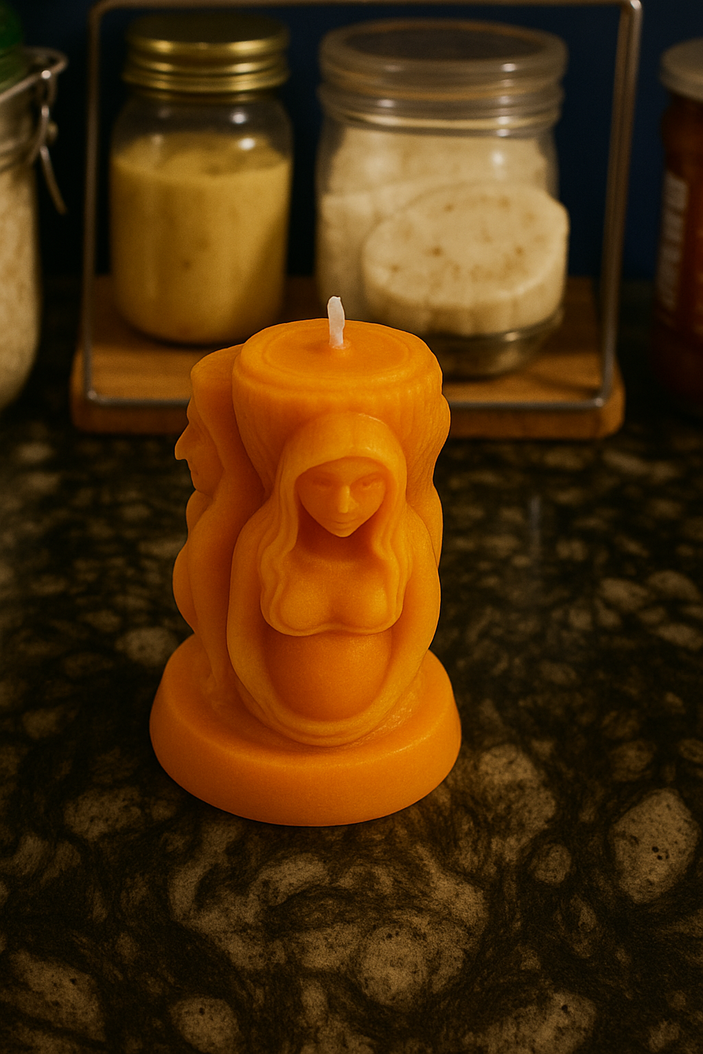 The Triple Flame Goddess Candle