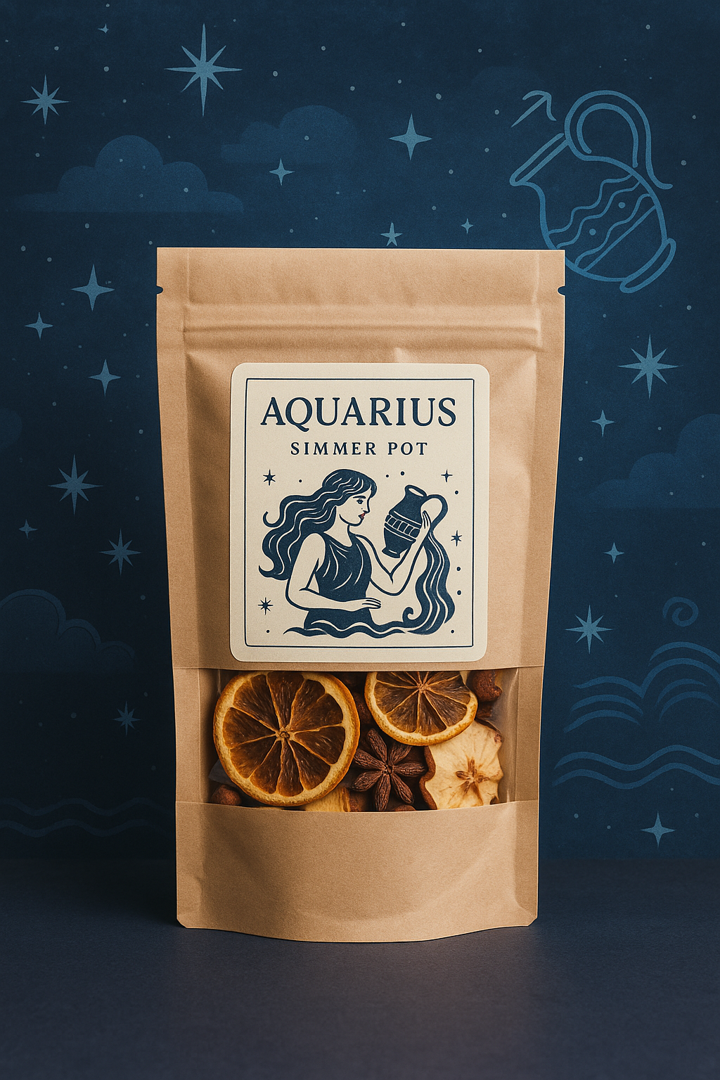 Aquarius Simmer Pot – Starlit Vision & Fresh Currents