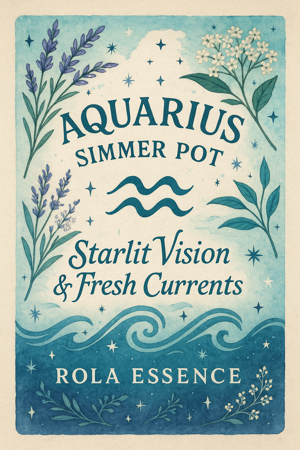 Aquarius Simmer Pot – Starlit Vision & Fresh Currents