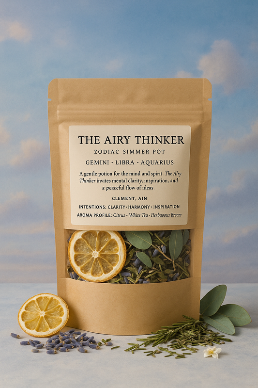 The Airy Thinker – Zodiac Simmer Pot Gemini • Libra • Aquarius
