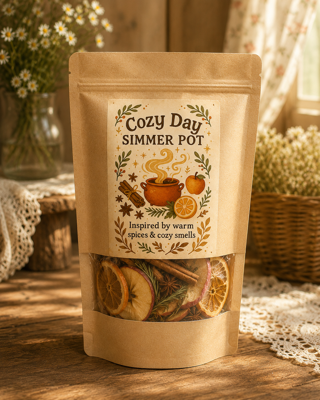 Cozy Day Simmer Pot - Relaxation Rewarding & Cozy Haven