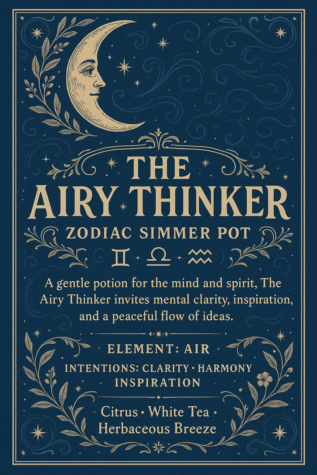 The Airy Thinker – Zodiac Simmer Pot Gemini • Libra • Aquarius