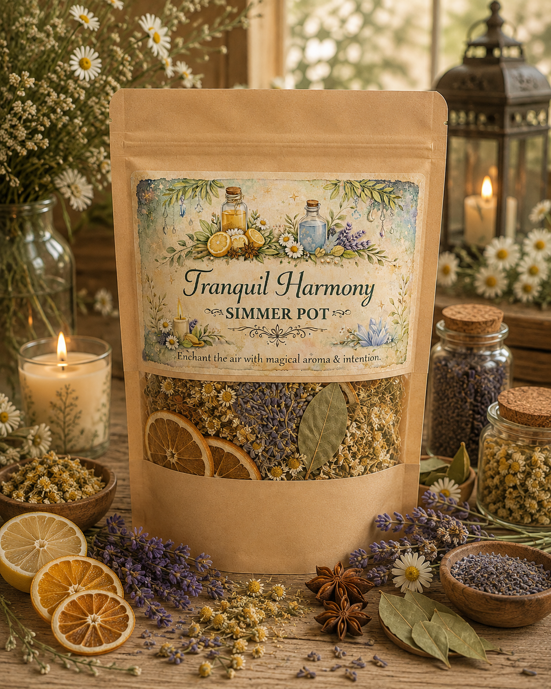 Tranquil Harmony Simmer Pot - Tranquility Bringer & Stress Reliever