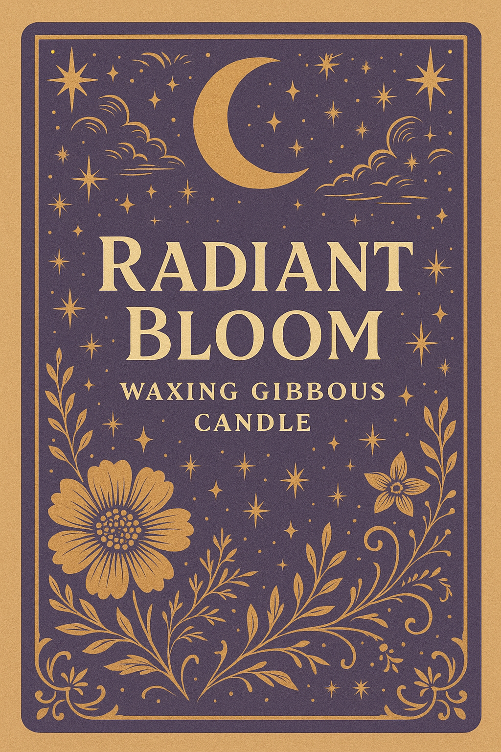 Radiant Bloom – Gibbous Moon Candle