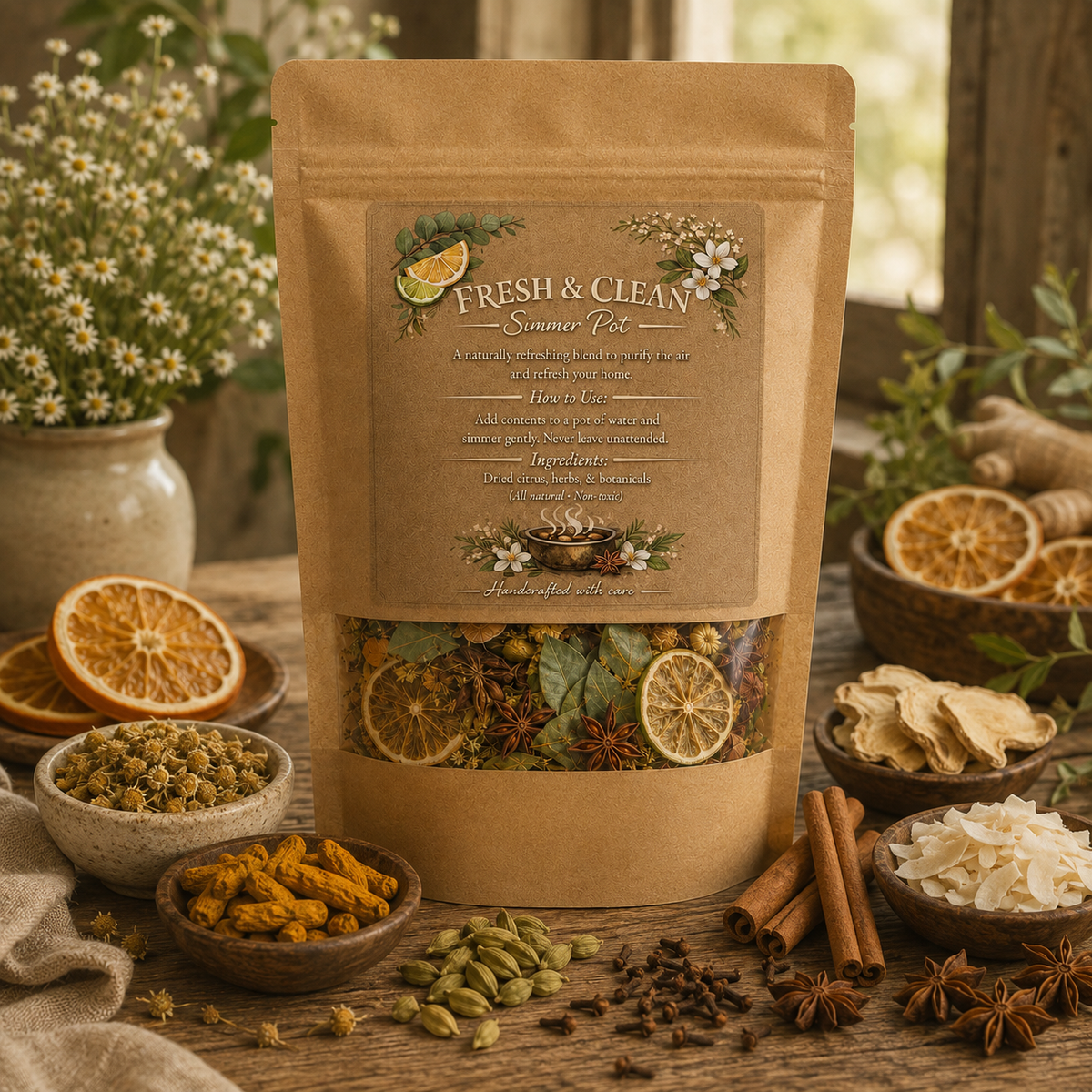 Fresh & Clean Simmer Pot - Bright Freshness & Space Cleansing
