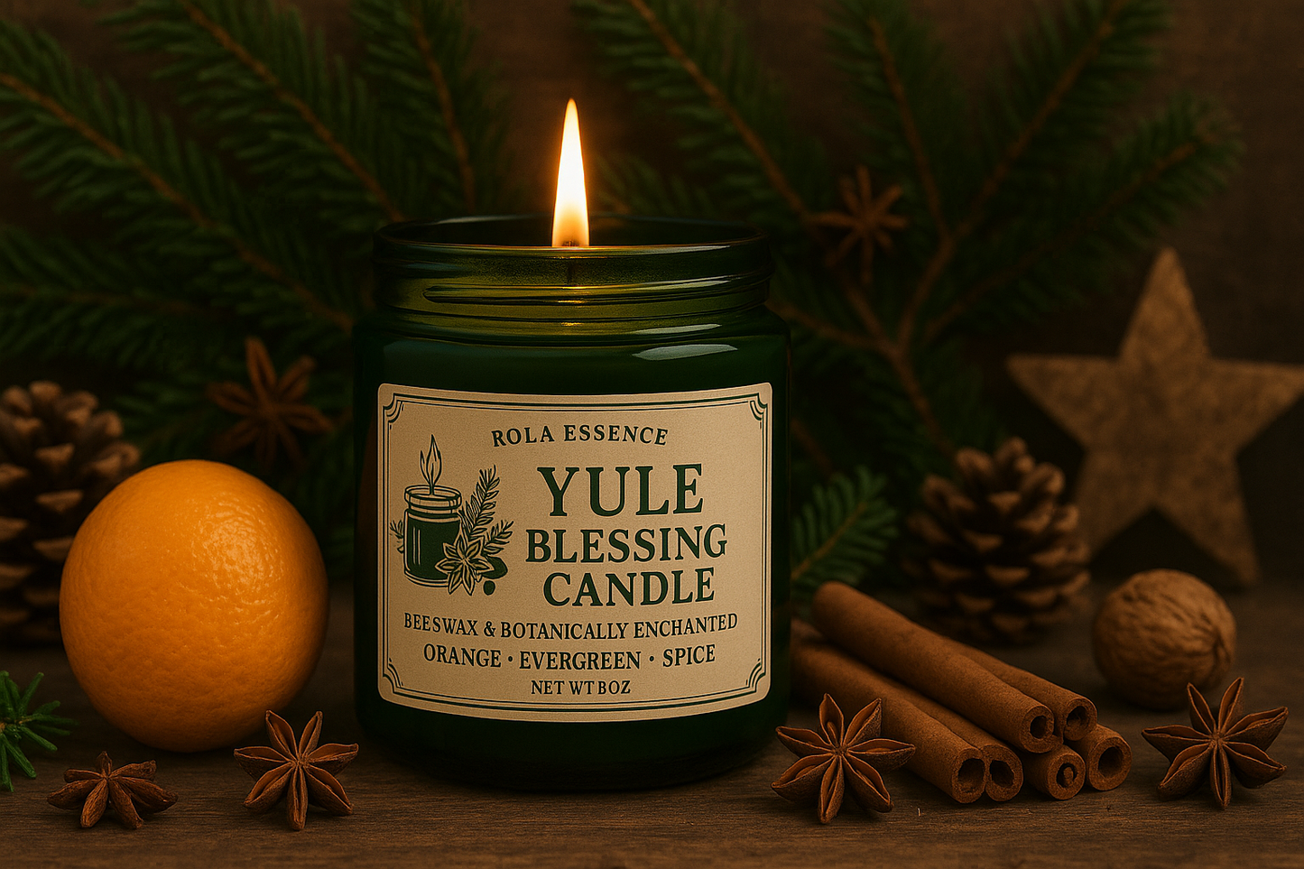 Yule Blessing Candle
