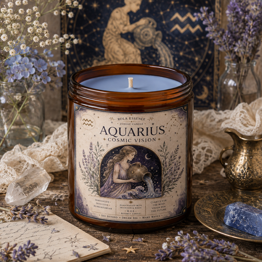 Aquarius Zodiac Candle – Cosmic Vision