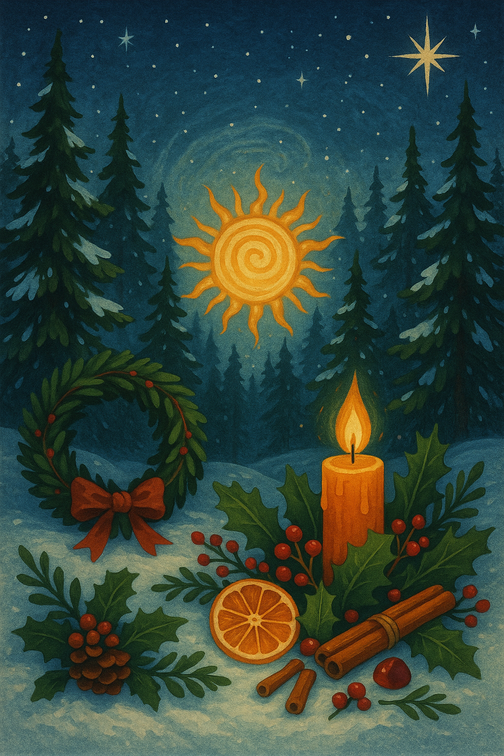 Yule Blessing Candle