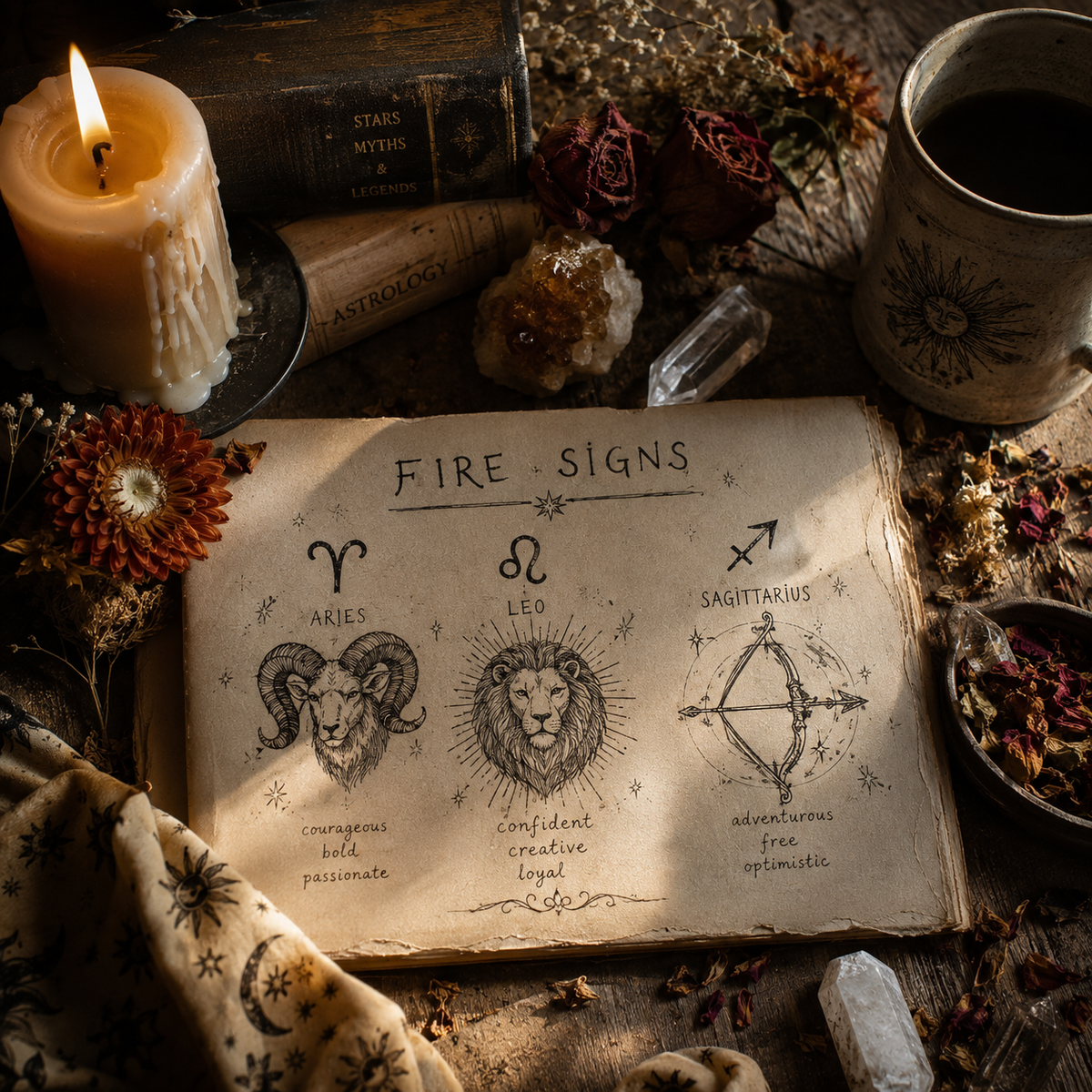 Eternal Flame – Fire Signs Candle • Aries • Leo • Sagittarius