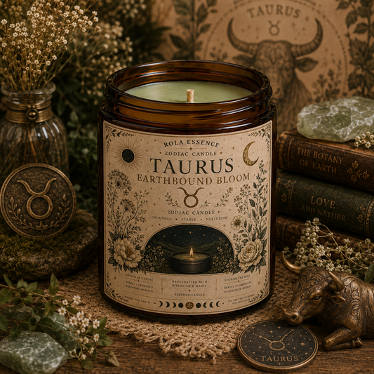 Taurus Zodiac Candle — Earthbound Bloom