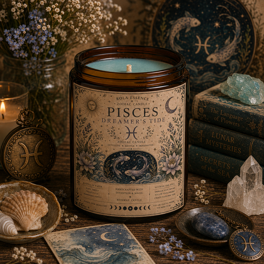 Pisces Zodiac Candle — Dreamer’s Tide