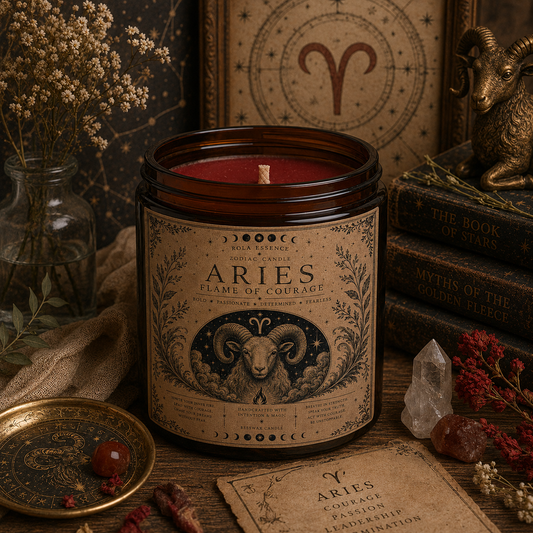 Aries Zodiac Candle – Flame of Courage