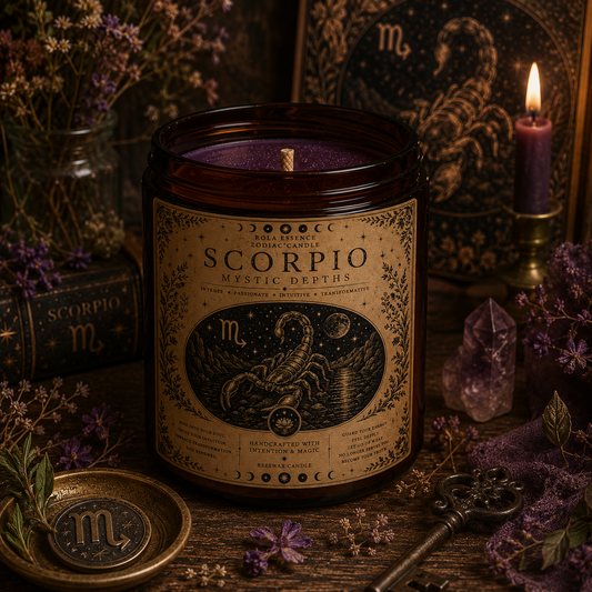 Scorpio Zodiac Candle - Mystic Depths