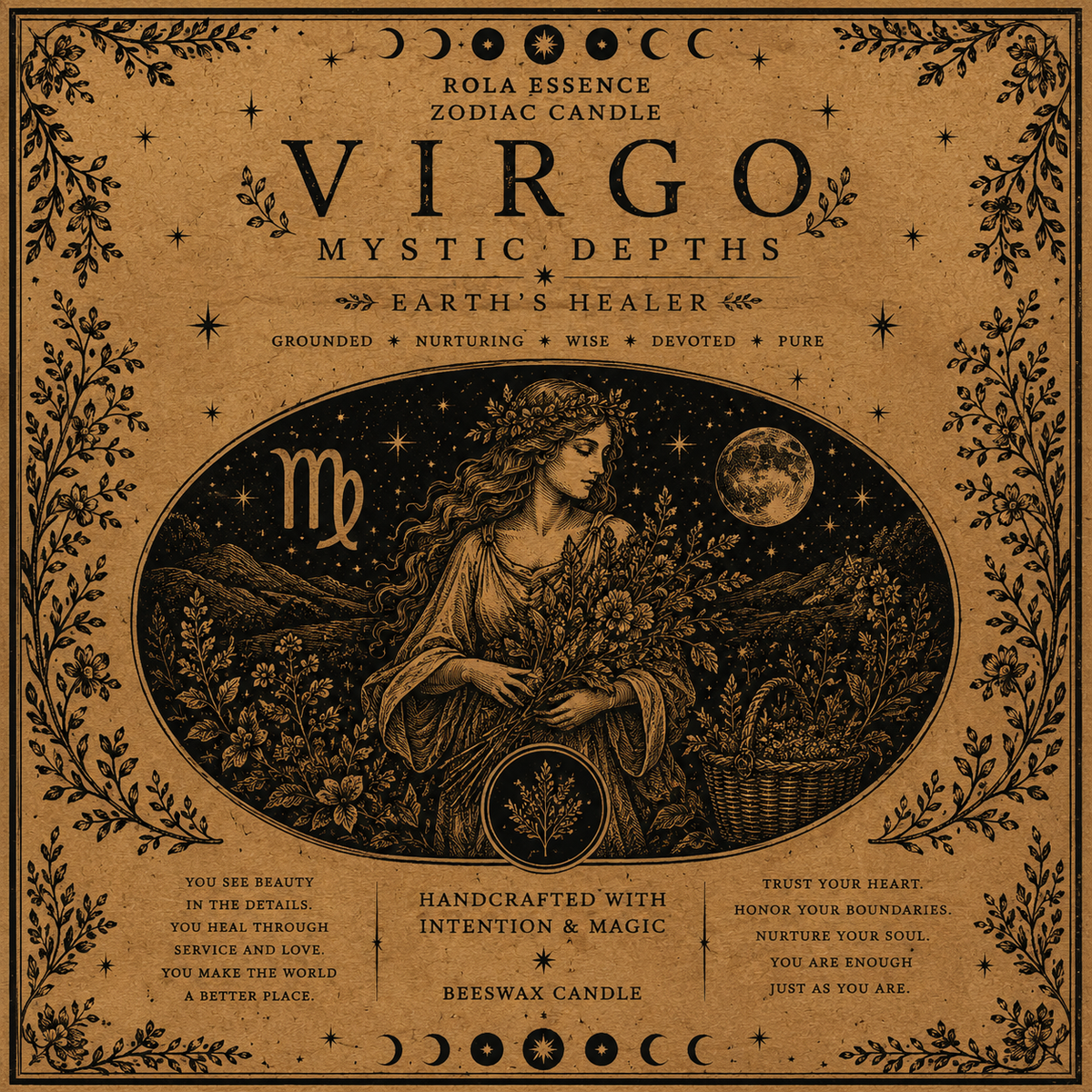 Virgo Zodiac Candle – Earth’s Healer