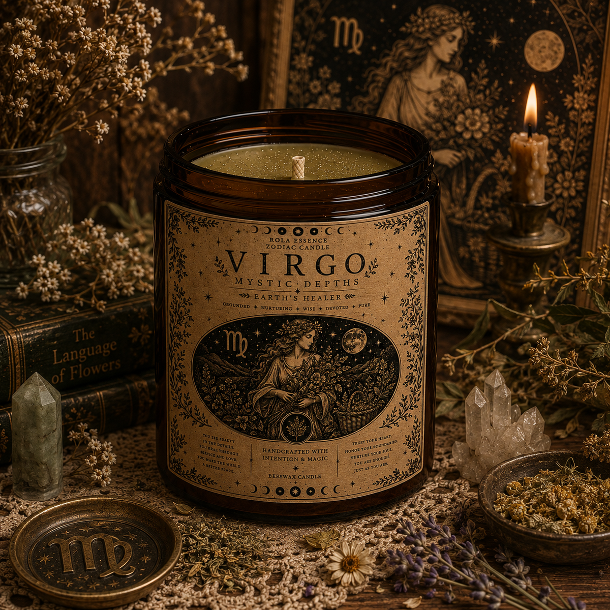 Virgo Zodiac Candle – Earth’s Healer
