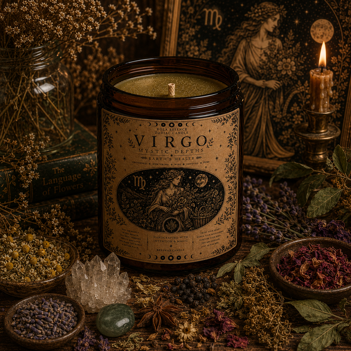 Virgo Zodiac Candle – Earth’s Healer
