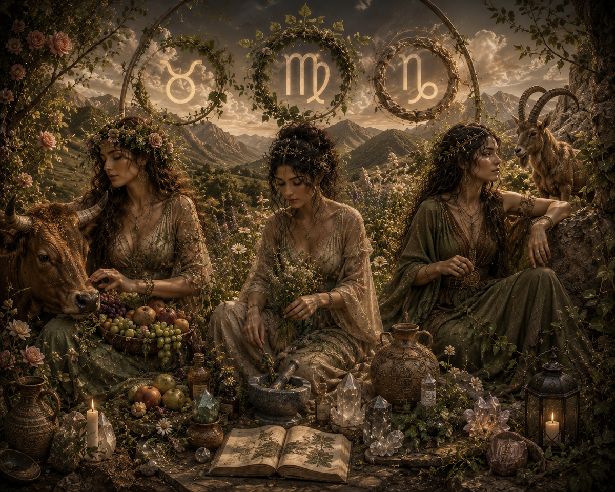 Rooted Harmony – Earth Signs Zodiac Simmer Pot • Capricorn • Taurus • Virgo