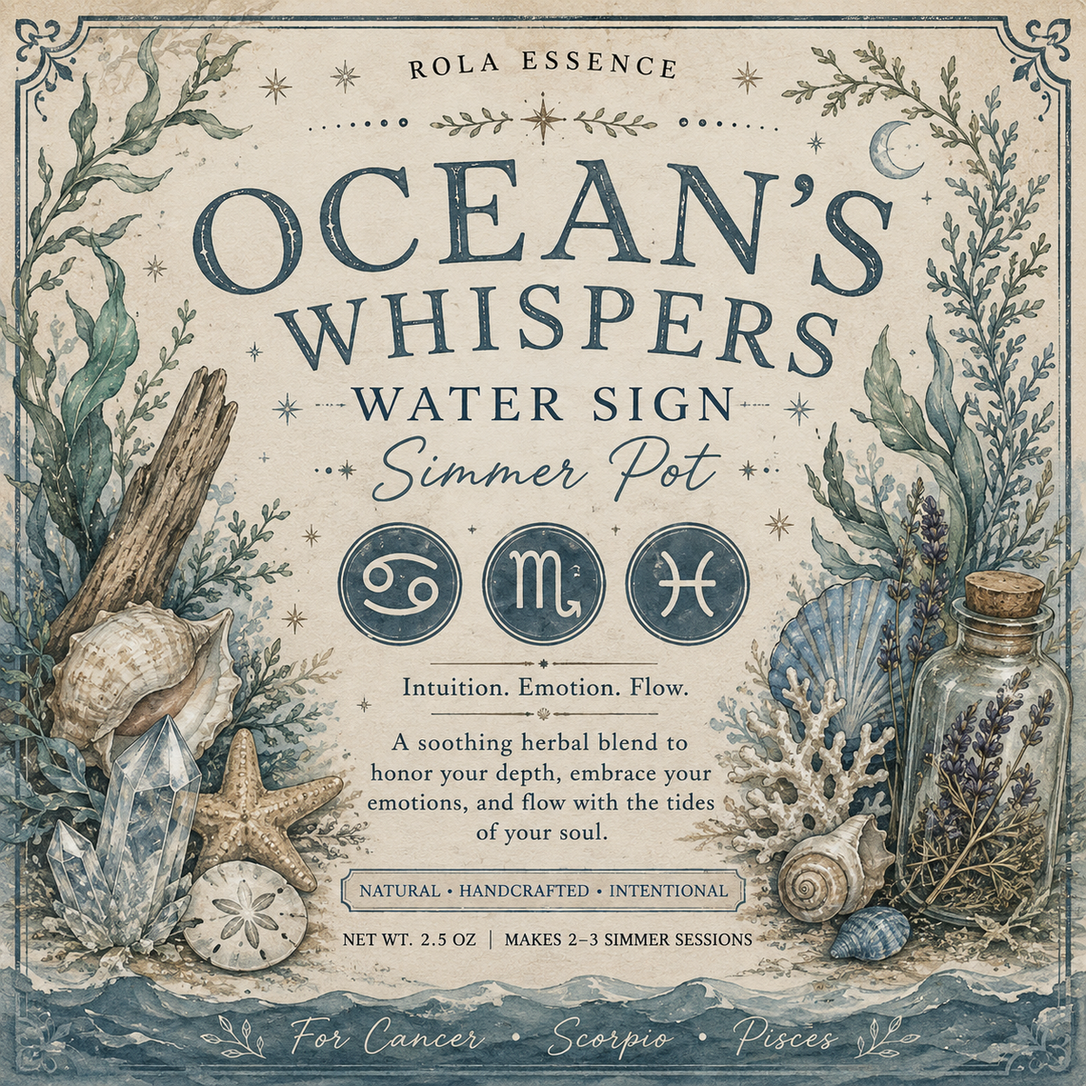 Ocean’s Whisper - Water Sign Simmer Pot • Cancer • Scorpio • Pisces