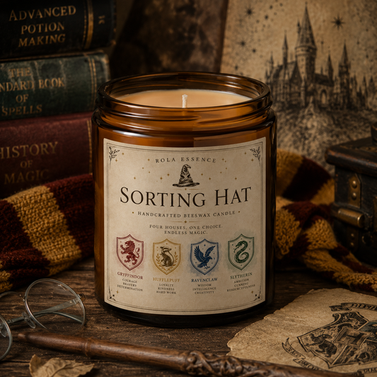 Sorting Hat Candle – “Light the Flame. Reveal Your House.” • Hidden Color Reveal Candle