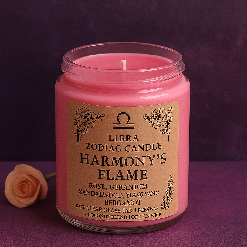 Libra Zodiac Candle- Harmony’s Flame