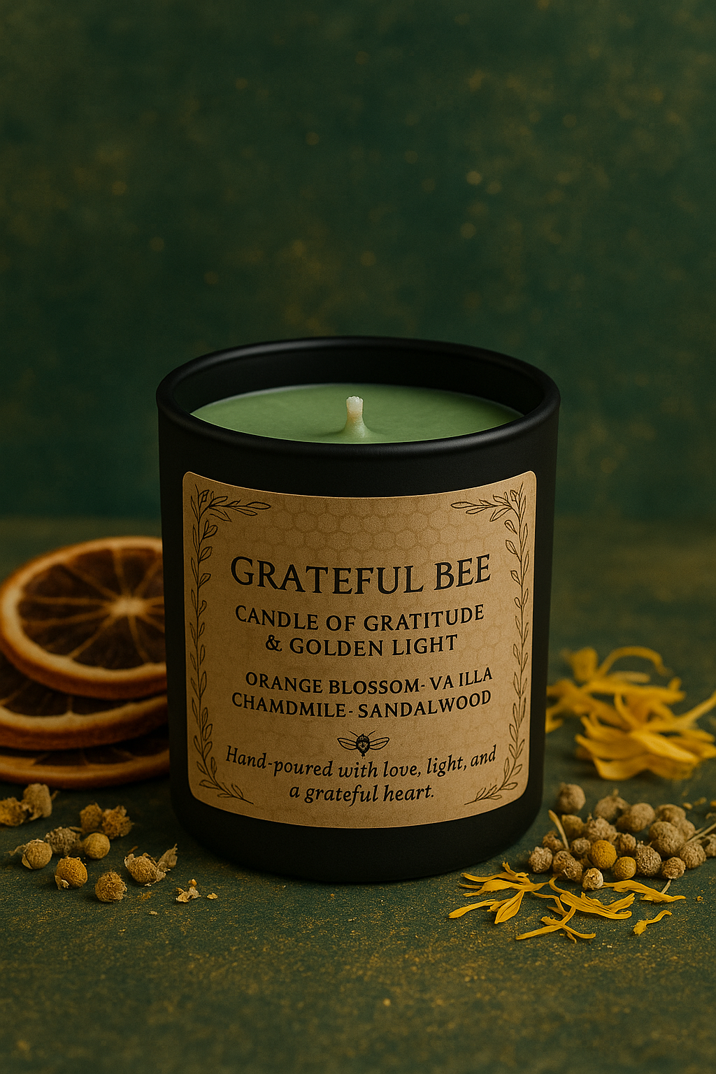 Grateful Bee Candle