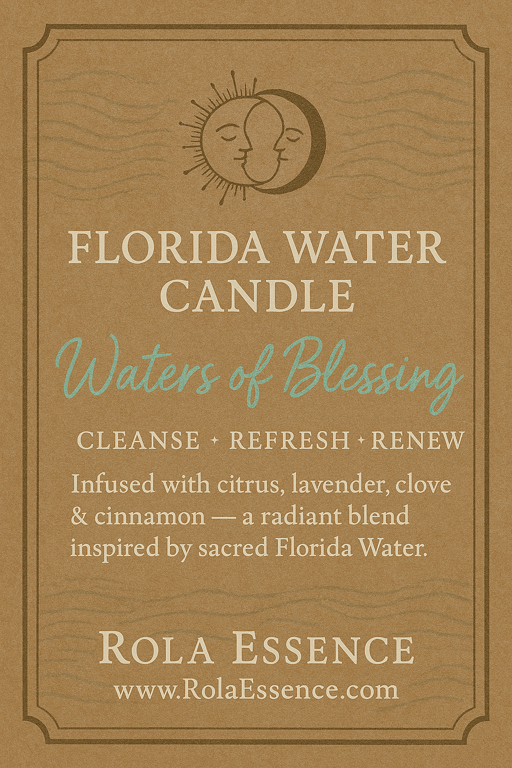 Florida Water Candle – “Waters of Blessing”