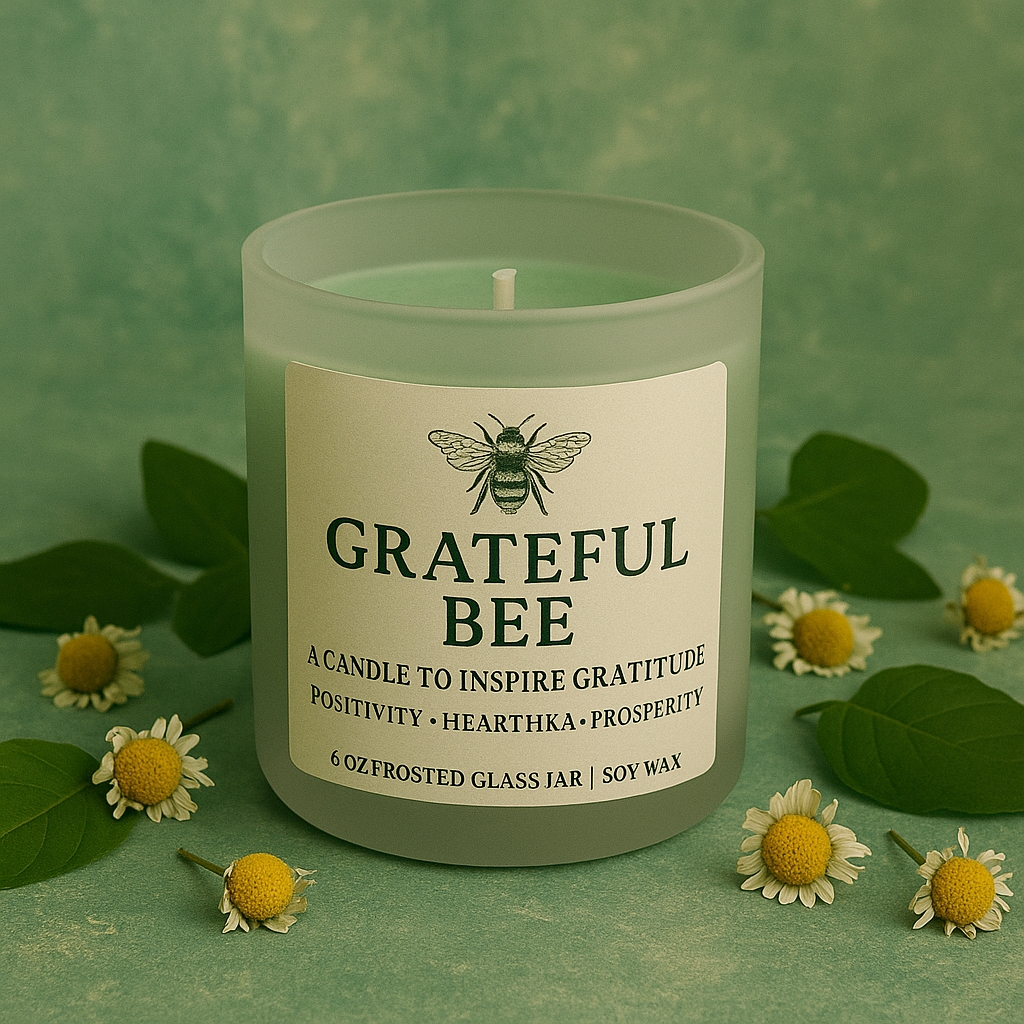 Grateful Bee Candle