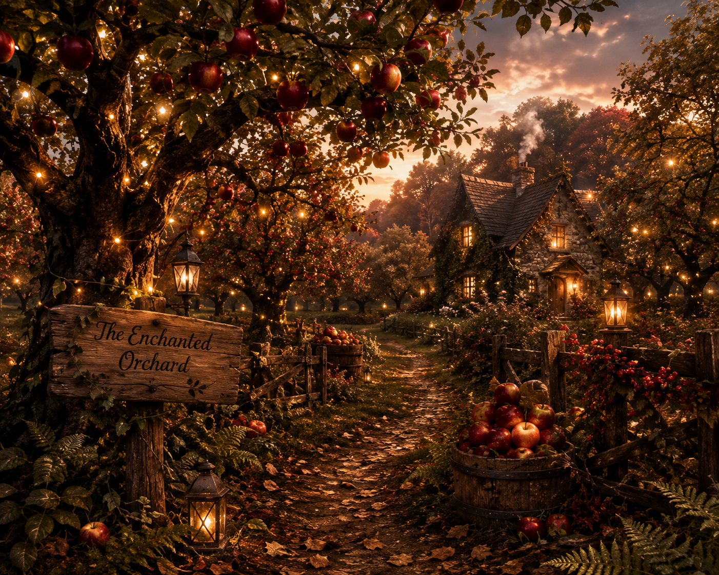 The Enchanted Orchard - Autumn Apple Beeswax Candle