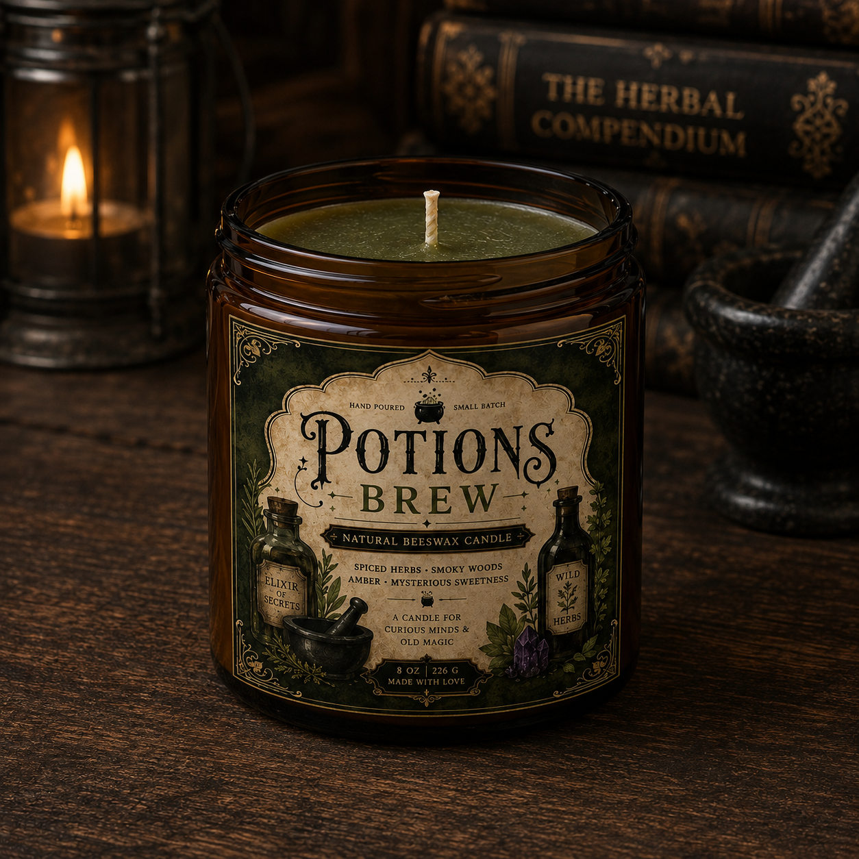 Potions Brew Natural Beeswax Candle