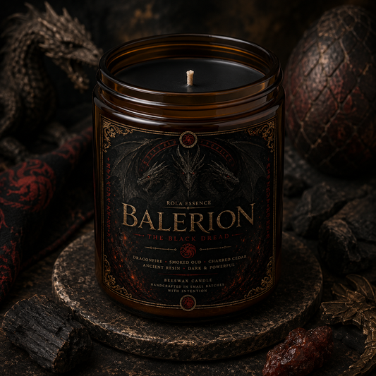 Balerion: The Black Dread - Handcrafted Beeswax Candle
