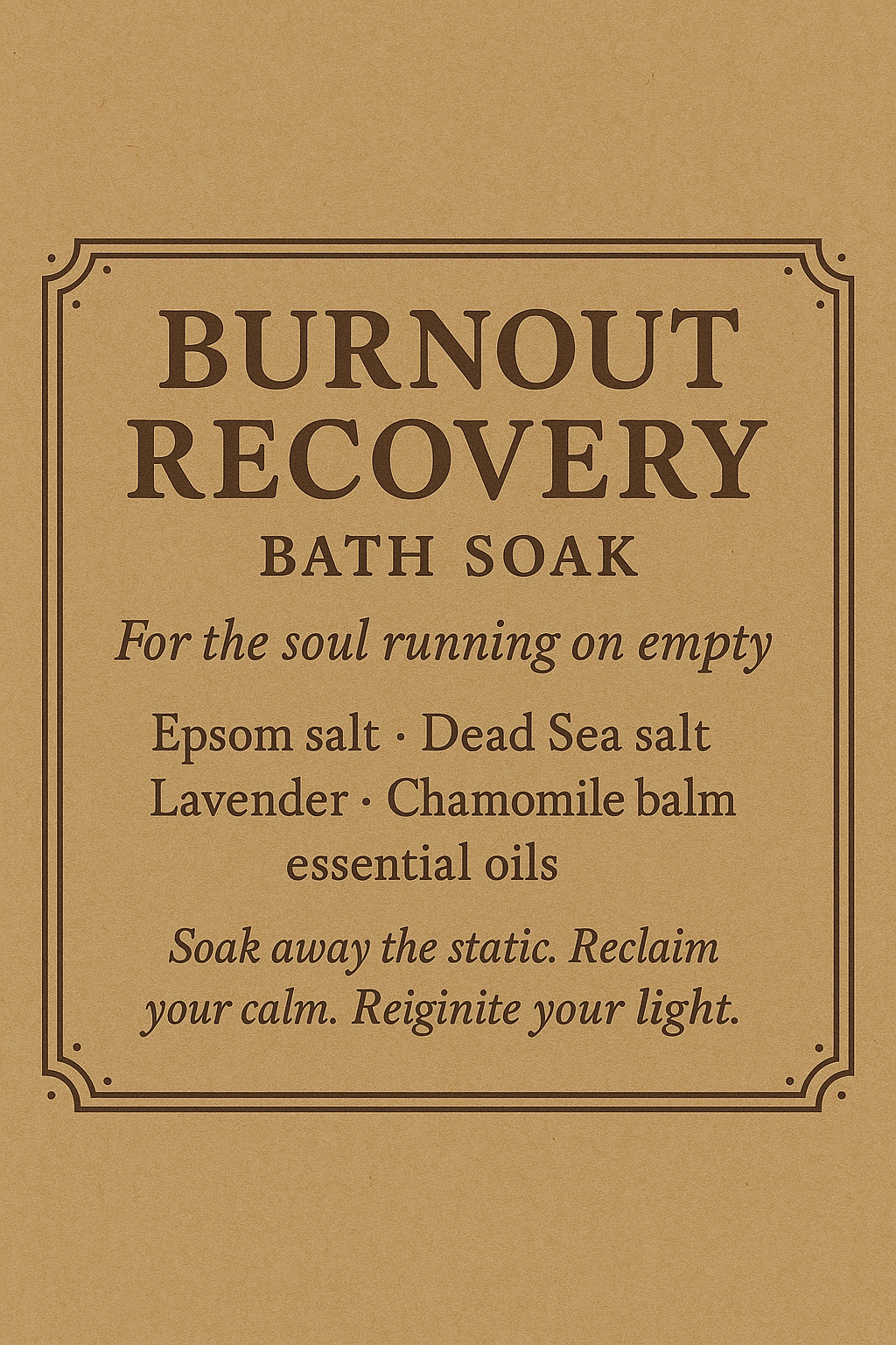 Burnout Recovery Bath Soak
