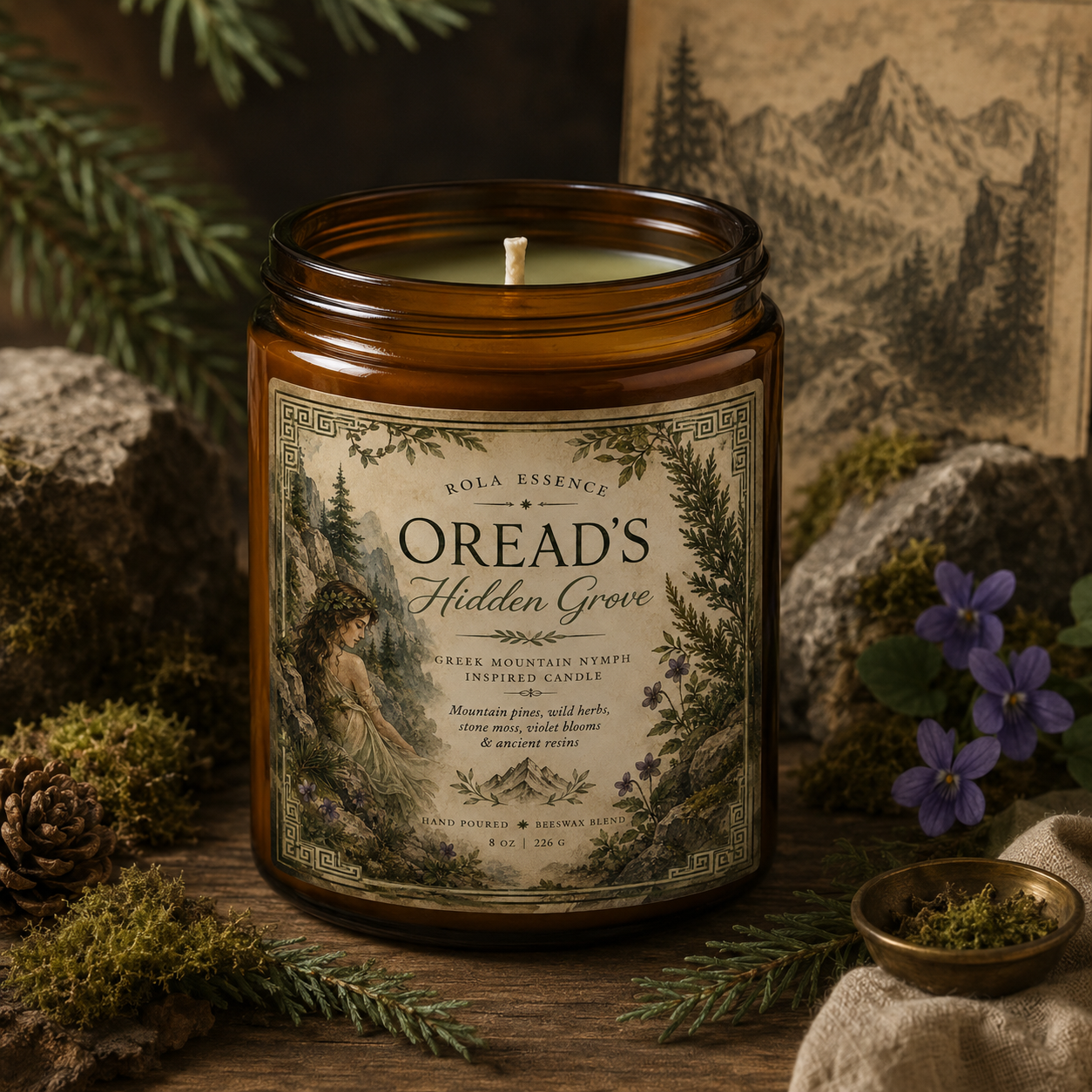 Oread’s Hidden Grove | Greek Mountain Nymph Inspired Candle