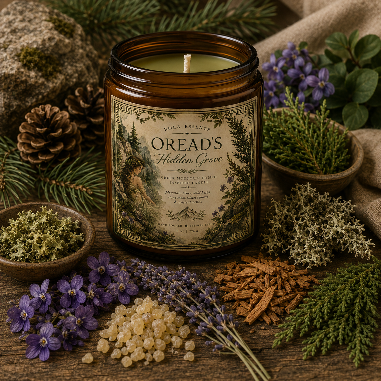 Oread’s Hidden Grove | Greek Mountain Nymph Inspired Candle