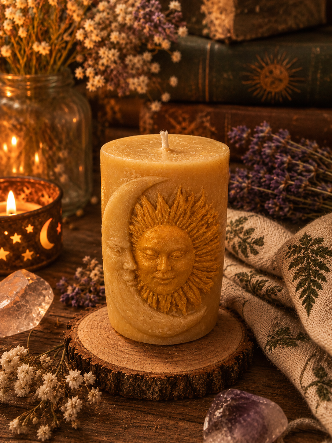 Sol & Selene Beeswax Celestial Candle