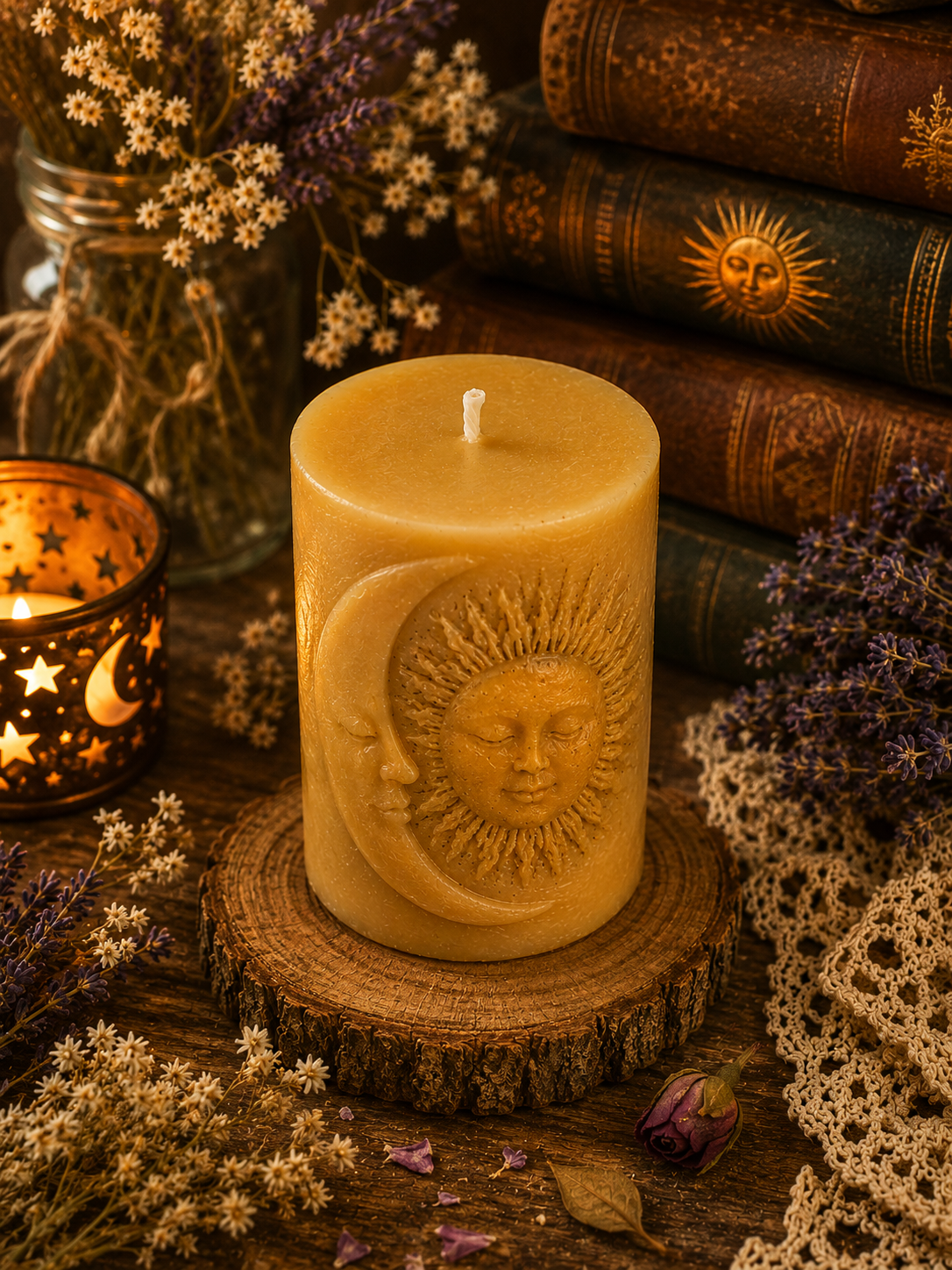 Sol & Selene Beeswax Celestial Candle
