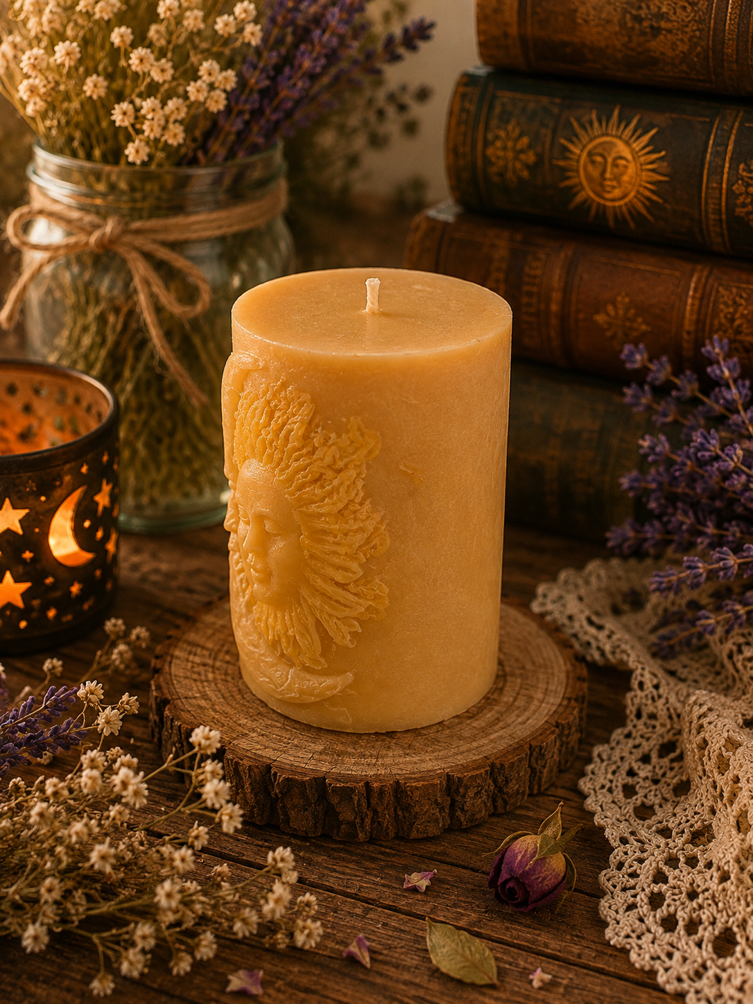 Sol & Selene Beeswax Celestial Candle