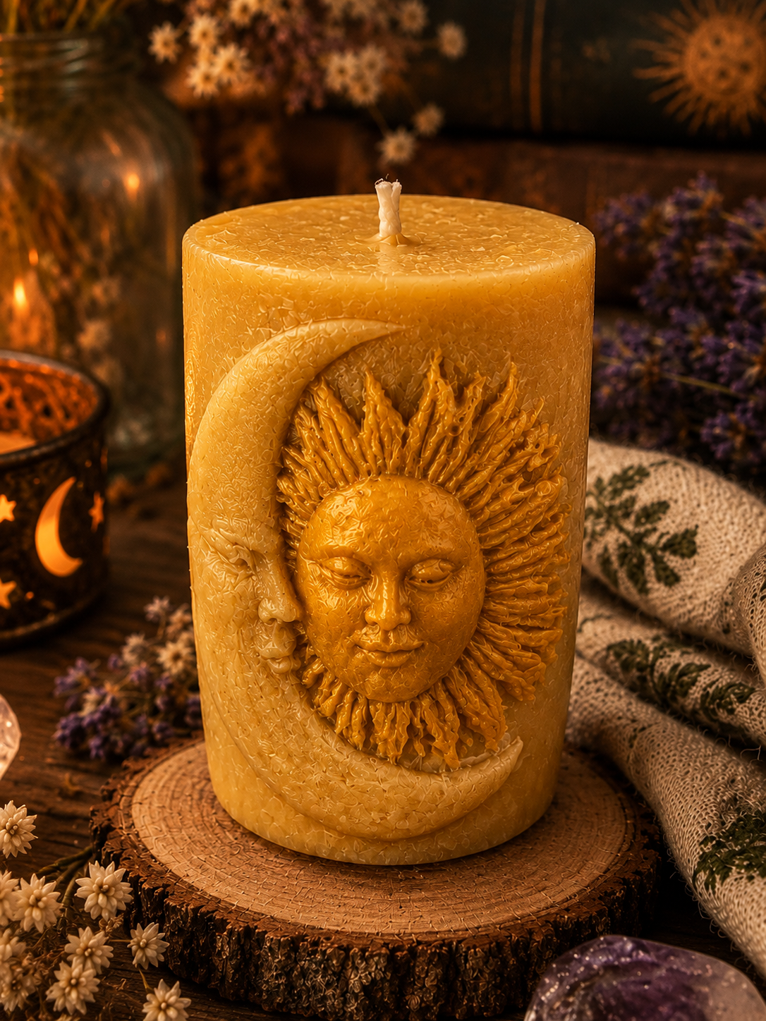 Sol & Selene Beeswax Celestial Candle