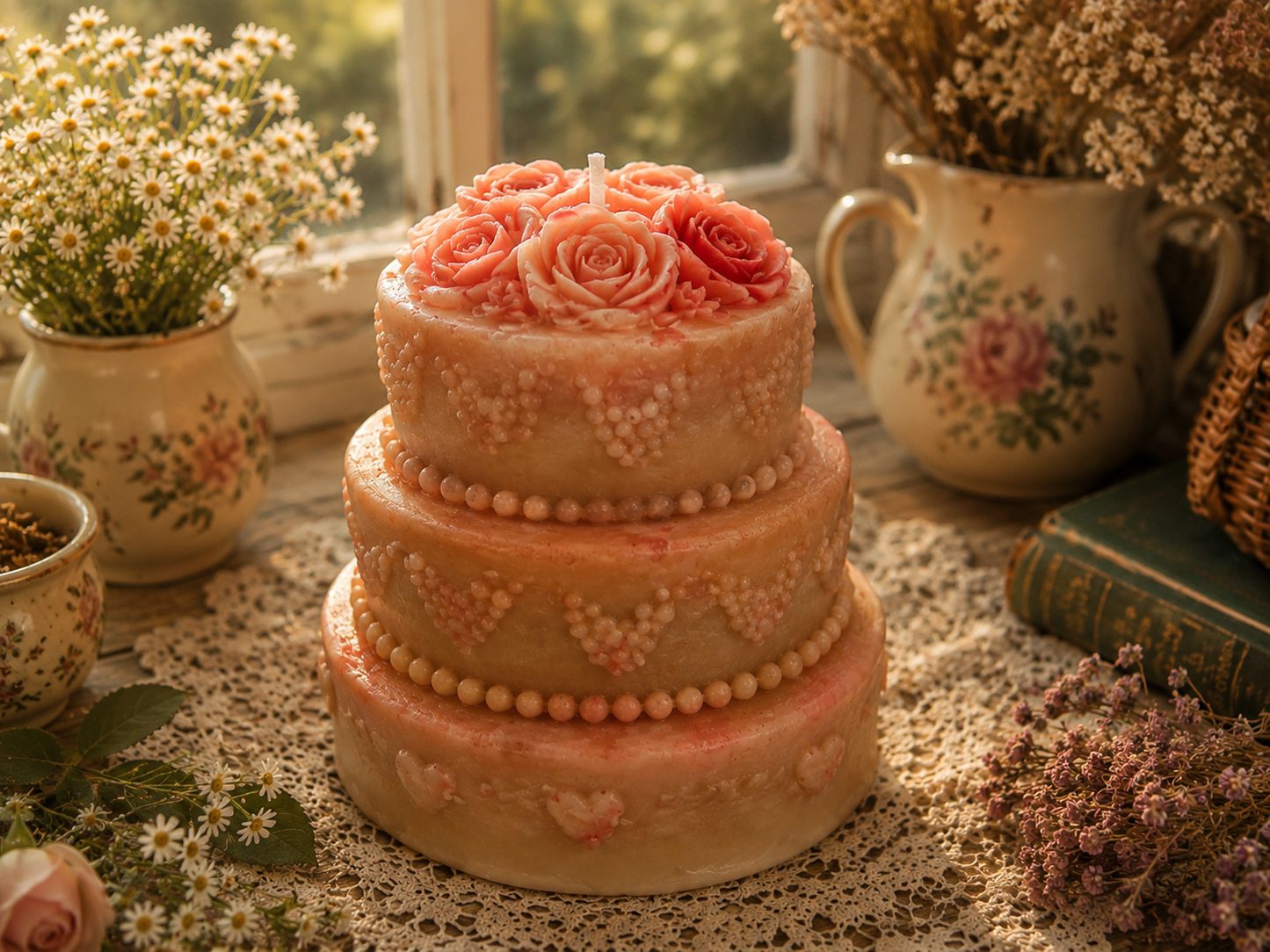 Rosewater & Honey Cake Candle