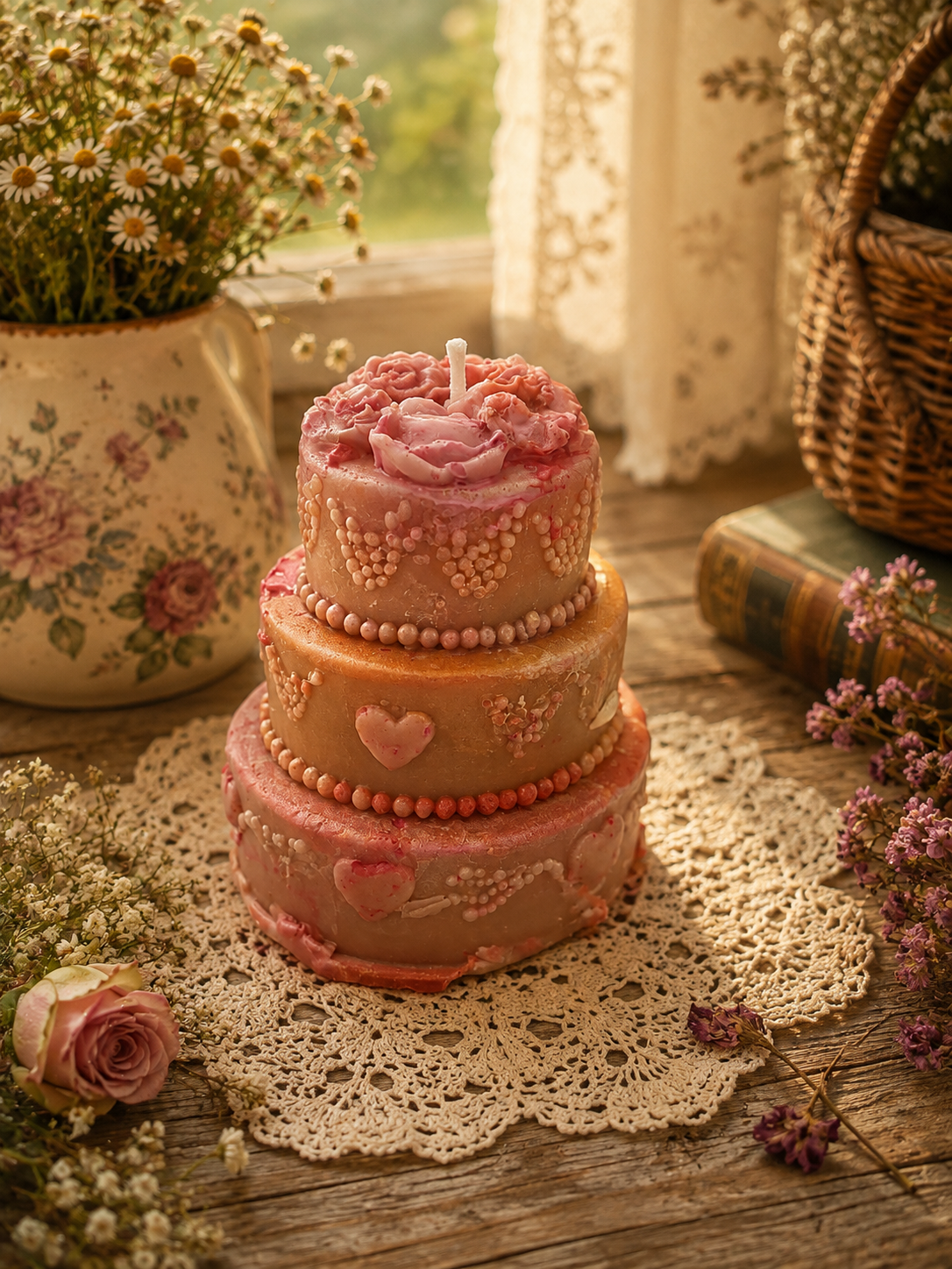 Rosewater & Honey Cake Candle