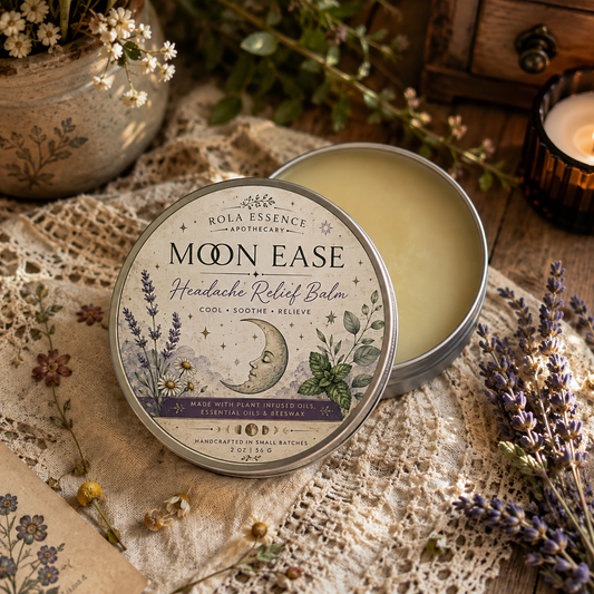 MoonEase Headache Relief Balm - Head Tension Reducing, Calming, and Soothing