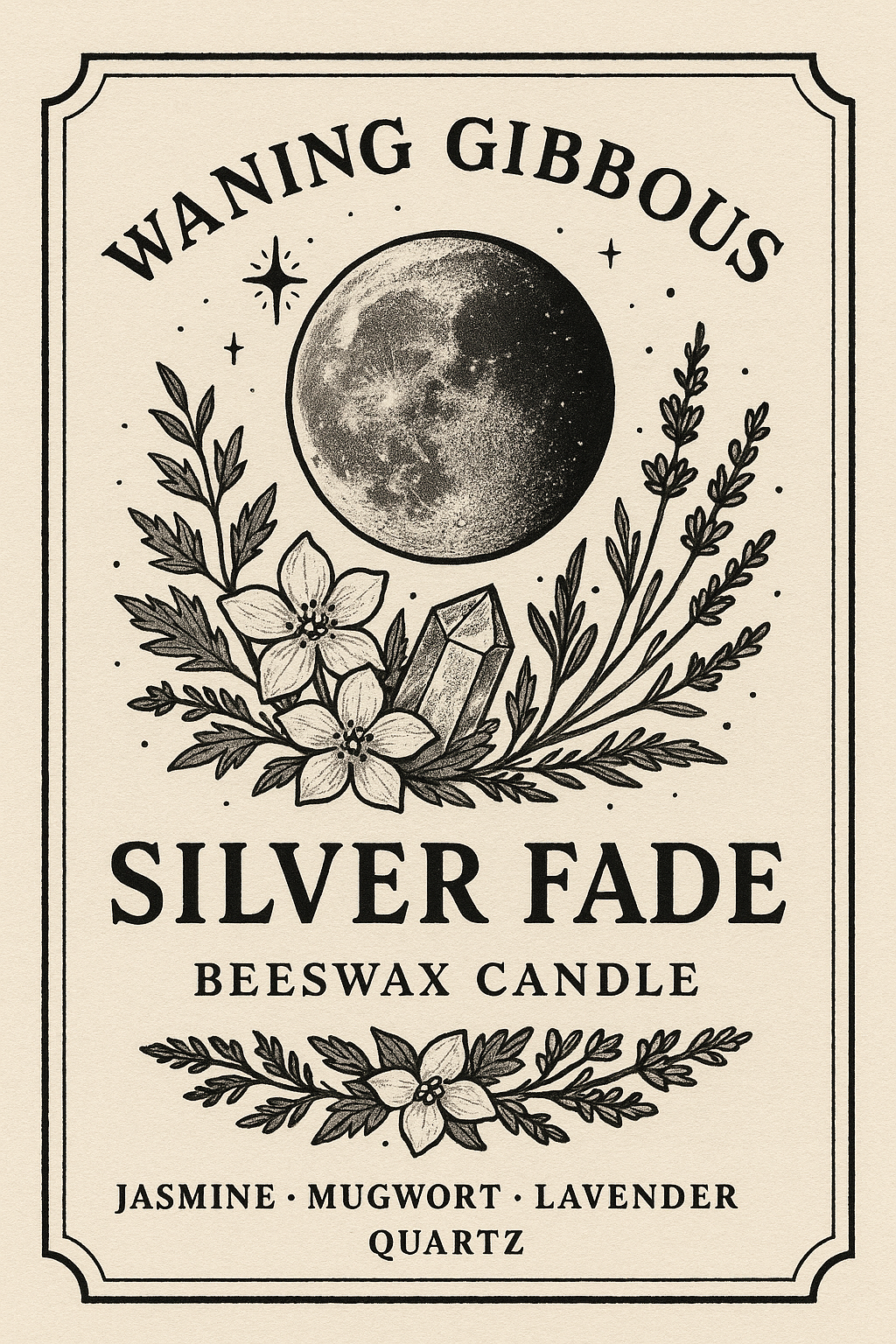 Silver Fade — Waning Gibbous Beeswax Candle