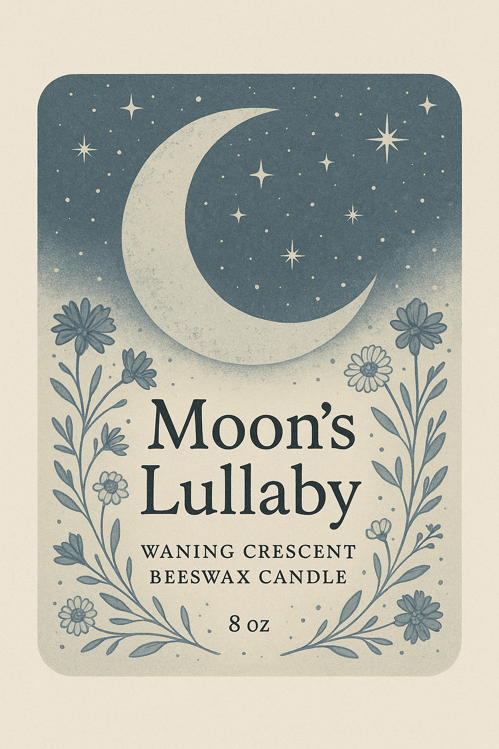 Moon’s Lullaby — Waning Crescent Beeswax Candle
