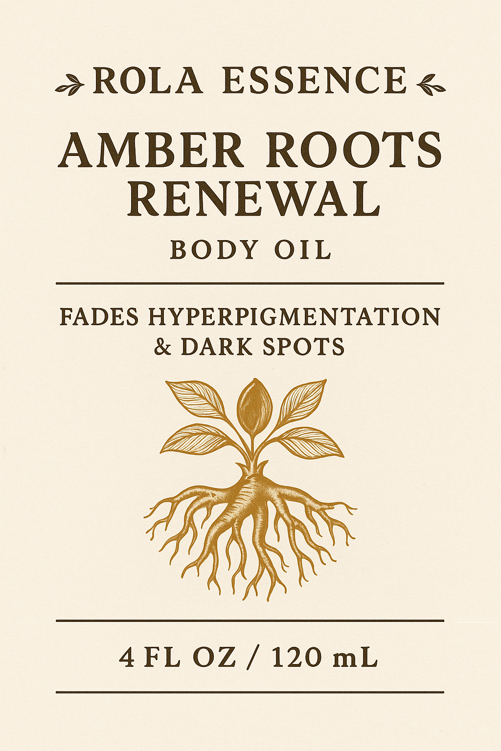 Amber Roots Renewal — Reducing Dark Spots Body Oil