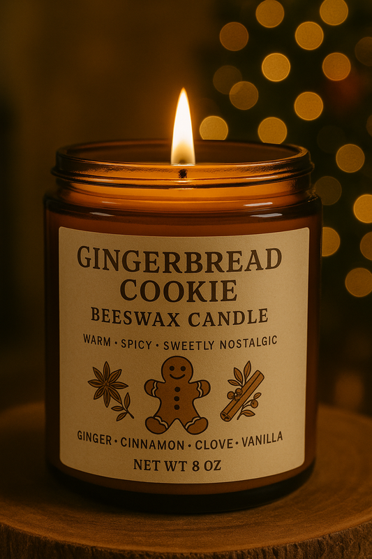 Gingerbread Cookie Beeswax Candle
