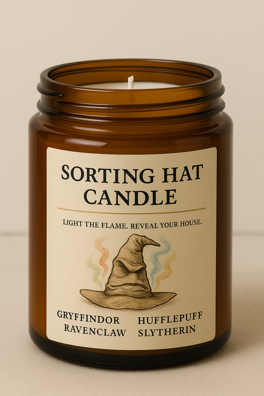 Sorting Hat Candle – “Light the Flame. Reveal Your House.”