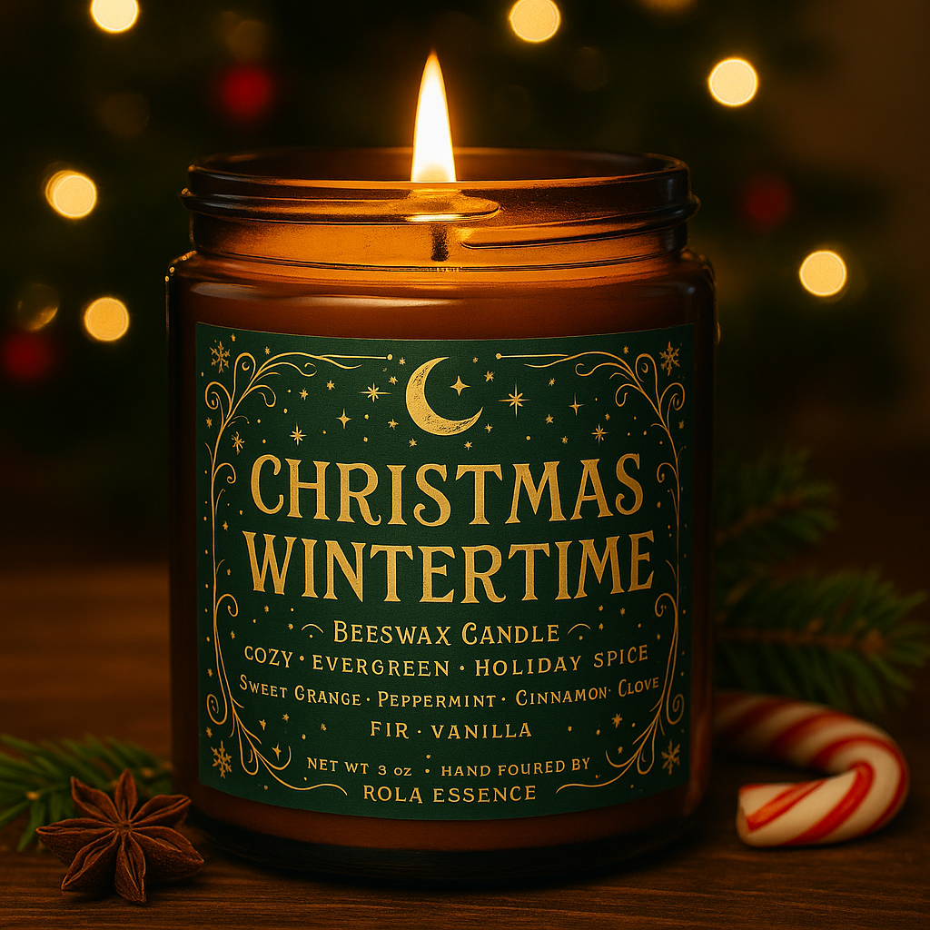 Christmas Wintertime — Beeswax Candle