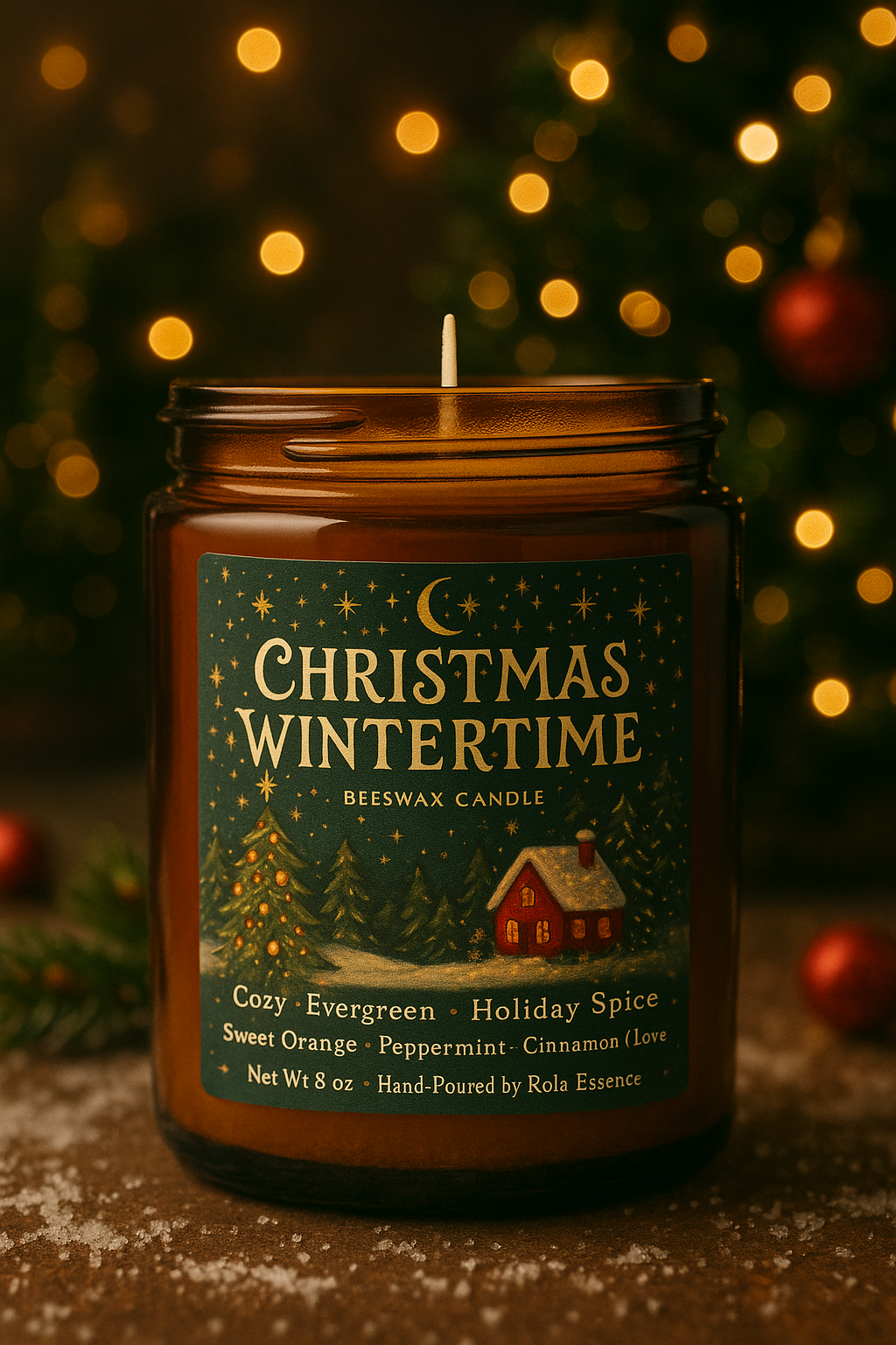 Christmas Wintertime — Beeswax Candle