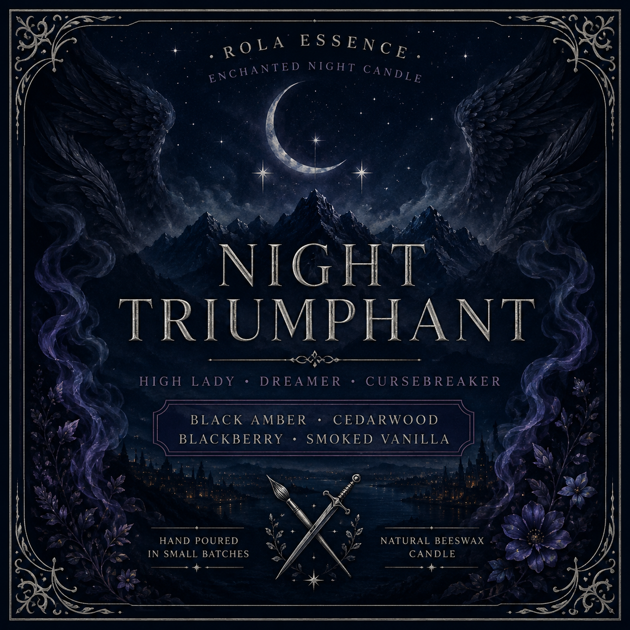 Night Triumphant Candle | Inspired by Feyre Archeron
