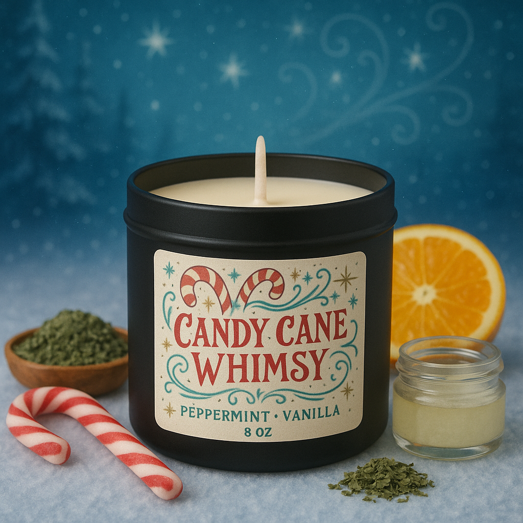 Candy Cane Whimsy Candle