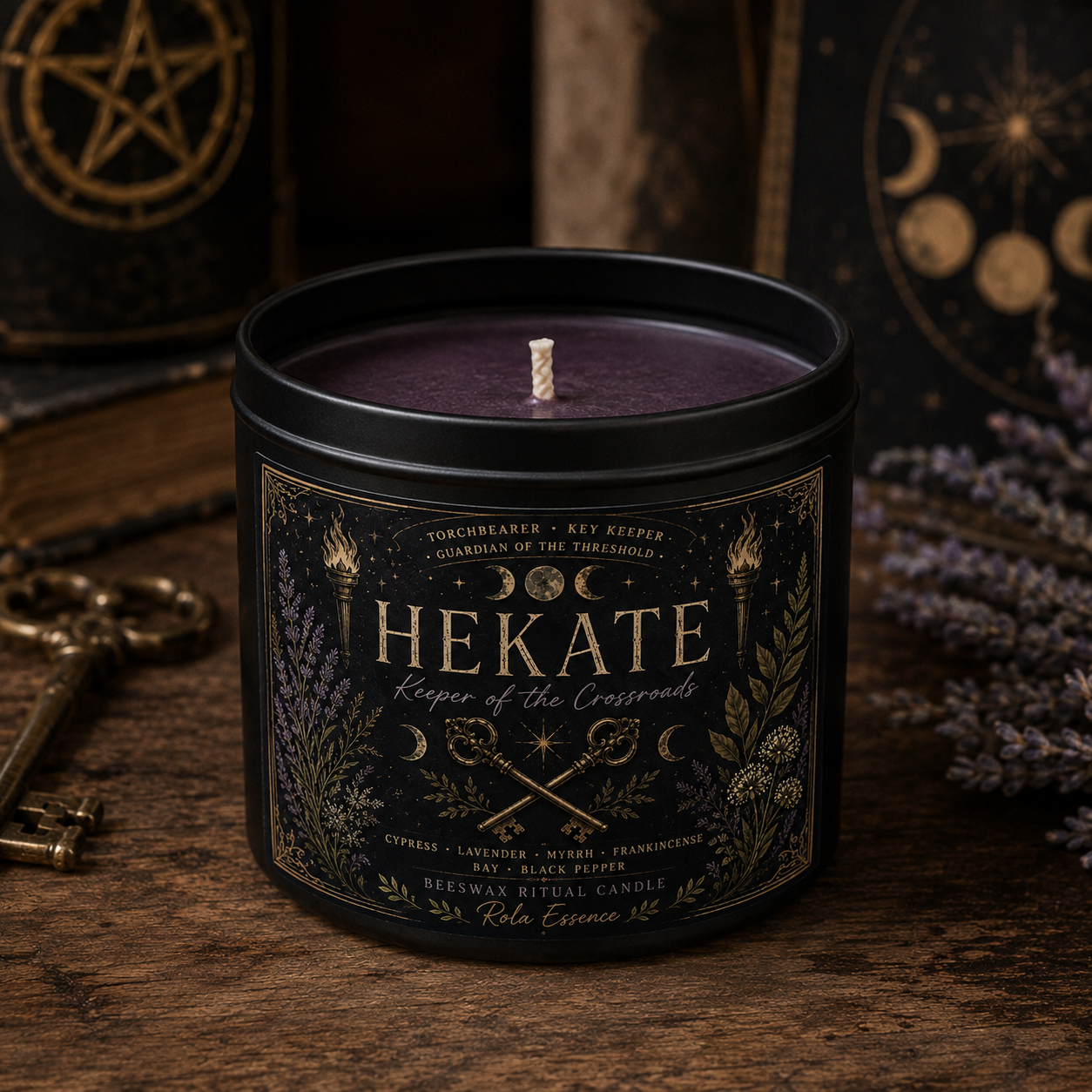 Hekate Beeswax Candle | Keeper of the Crossroads